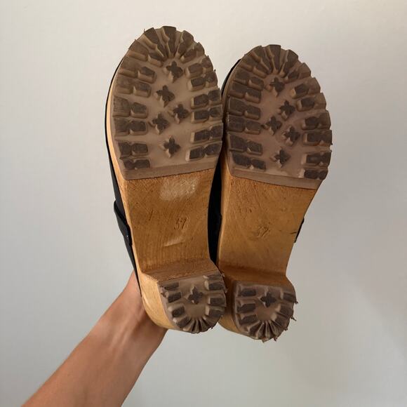 MIA Leather Elsa Heeled Clog Mule Sz 37 - Picture 6 of 6